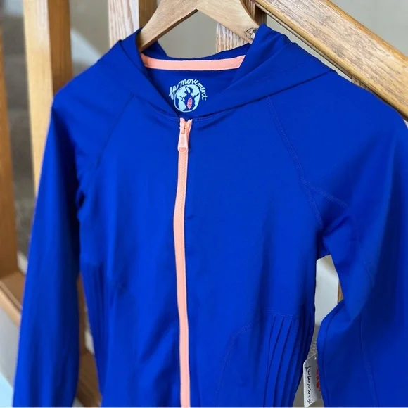 NEW Free People Movement Playin For Keeps Zip Hoodie Layer Sapphire Skies Combo - Picture 5 of 13